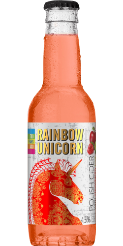 Rainbow Unicorn Polish Cider Strawberry Lime